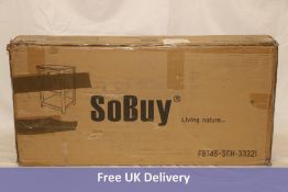 SoBuy Black Wooden Side Table with Drawer