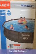 Bestway 12ft Steel Pro Max Rattan Deluxe Pool Set