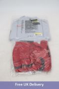 Two Nike Boy's Tops, Small to include 1x Quarter Zip Grey Top, 1x Dri-fit Tee, Red, Slim Fit
