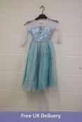 Three Elsa& Anna Girls Love Care Touch Princess Dress, Size 4-5 Years