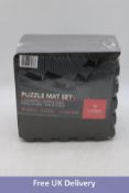 Three Packs of Bemaxx Puzzle Mat Set, Black, Size 30x30x1cm per Mat, with 18x Foam Tiles per Pack