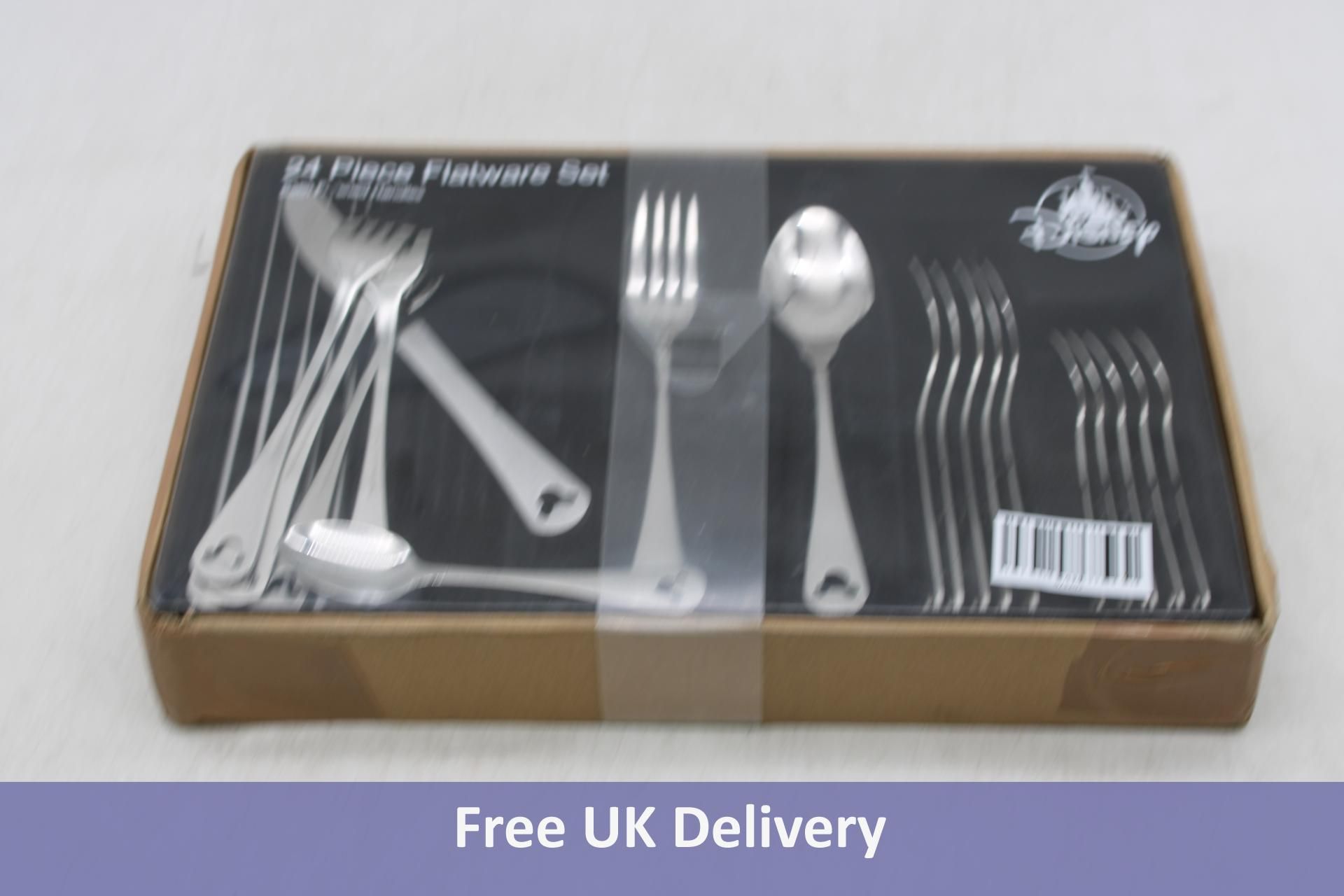 Disney Parks Mickey Mouse Icon Silhouette 24-pcs Flatware Set, Satin Finish