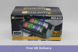Beam Z MHL820 Double Helix Light Show 8 X 3W RGBW LEDS DMX. Box damaged, No Cables, Untested