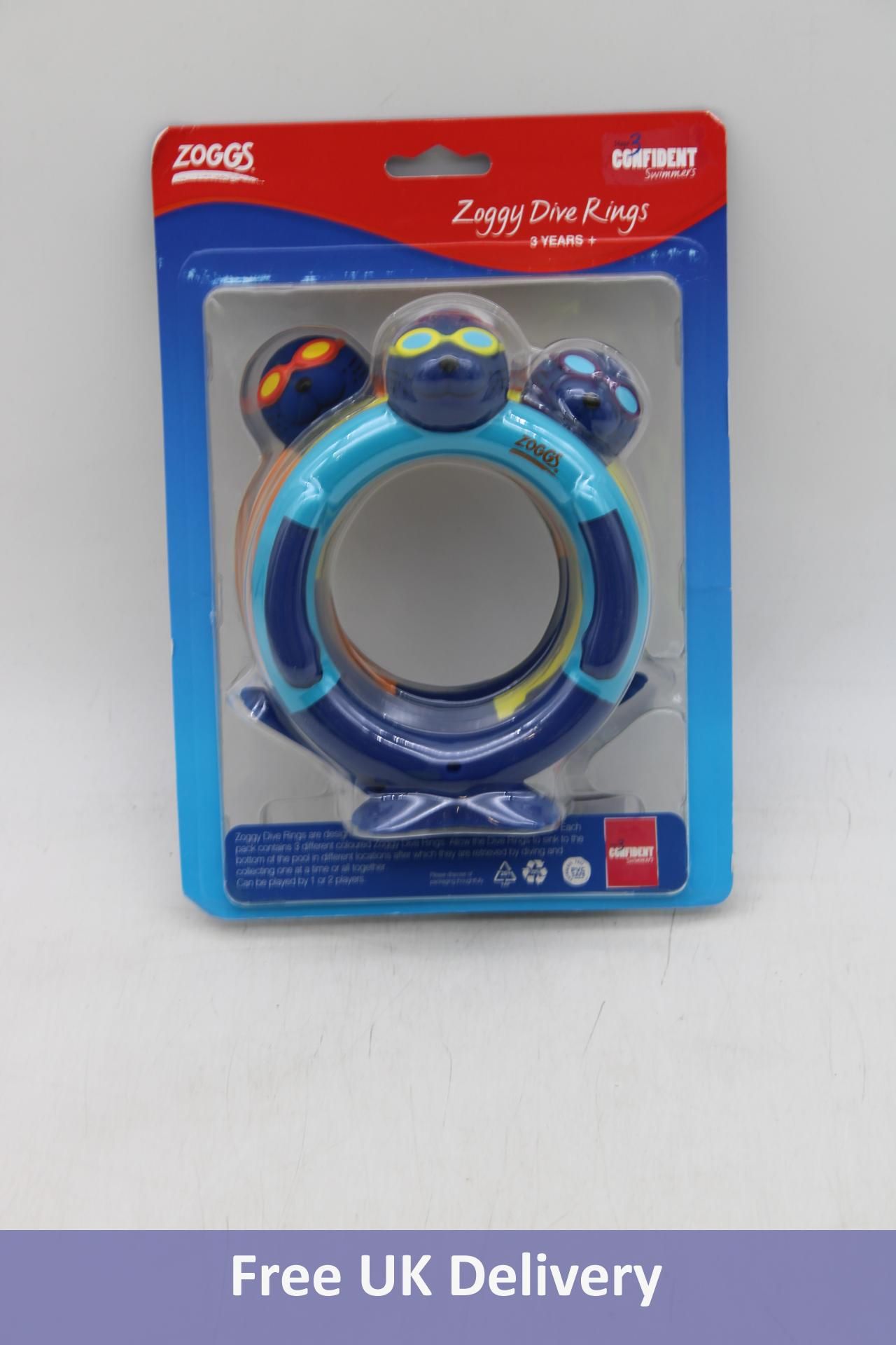 Four Zoggy Dive Rings Pool Toy 3 Pack