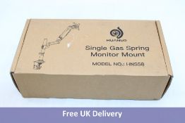 Huanuo Single Gas Spring Monitor Mount Arm Adjustable Tilt Swivel Rotate, VESA 75x75 100x100, Weight