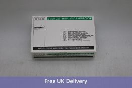 Twelve Packs of Sterostrip Washproof Hypoallergenic Plasters, Light Brown, 4cm x 4cm, 50 Per Pack