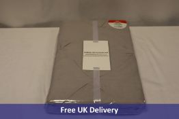 Seven Hachette Ltd Diamond Pintuck Duvet Sets, King Size, Grey/Silver