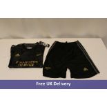 Arsenal 2022/23 Away Shirt And Shorts, Black, Size 24
