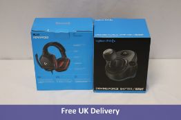 Two Logitech items to include 1x Driving Force Shifter, 1x G331 Gaming Headset