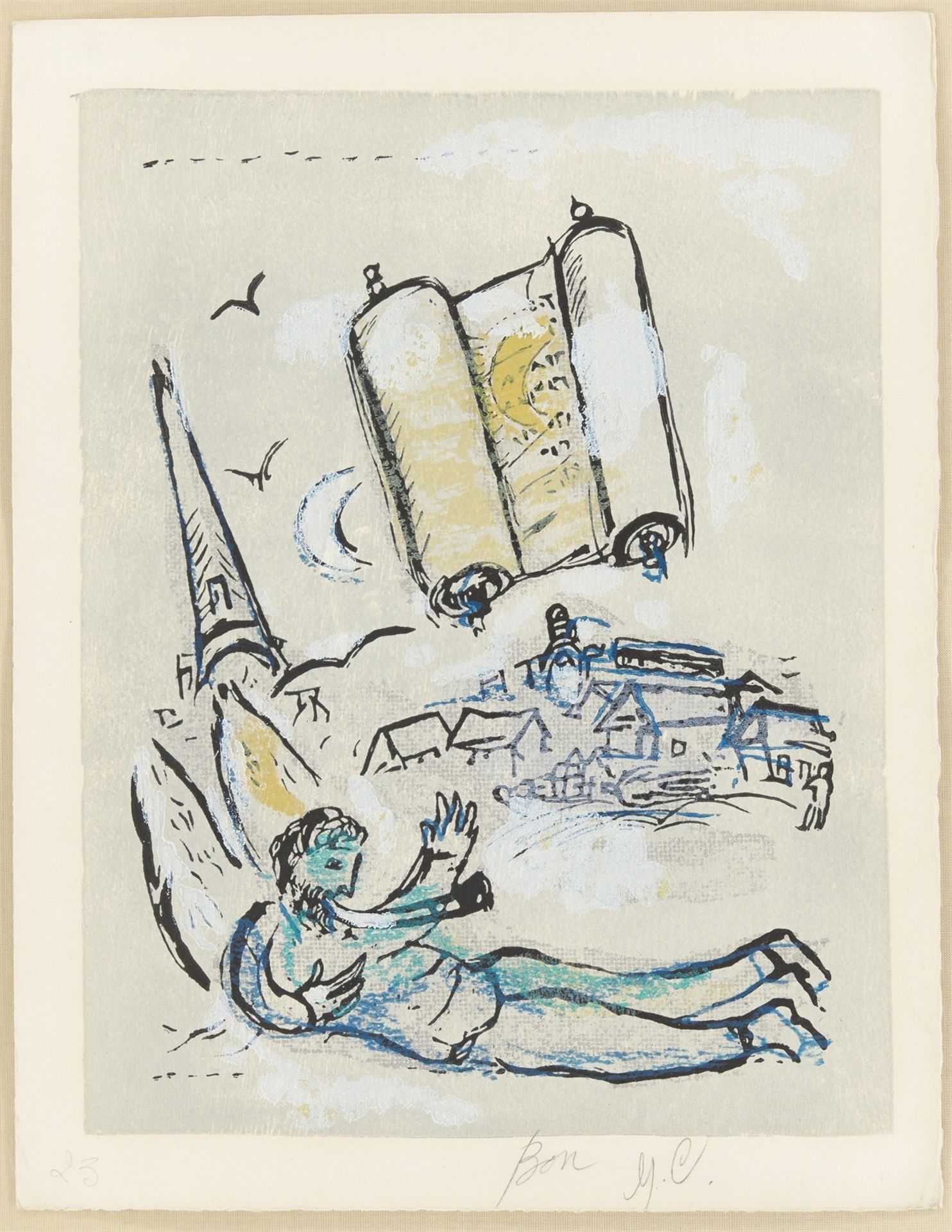 Marc Chagall. Aus: „Poèmes“. 1968 - Bild 2 aus 3