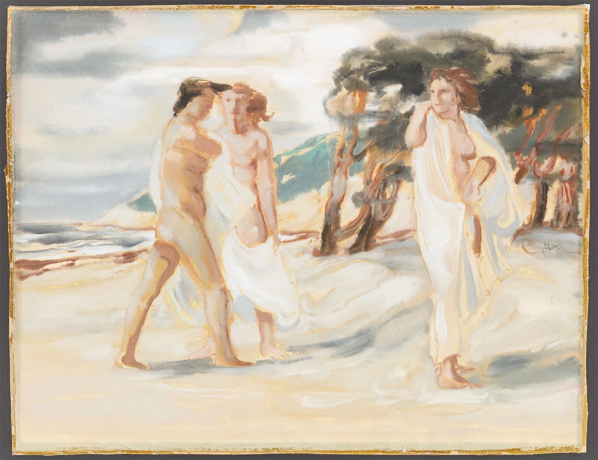 Max Kaus. Women at the beach. Circa 1930/31 - Image 2 of 4