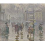Otto Heinrich. Berlin in the rain. Circa 1920