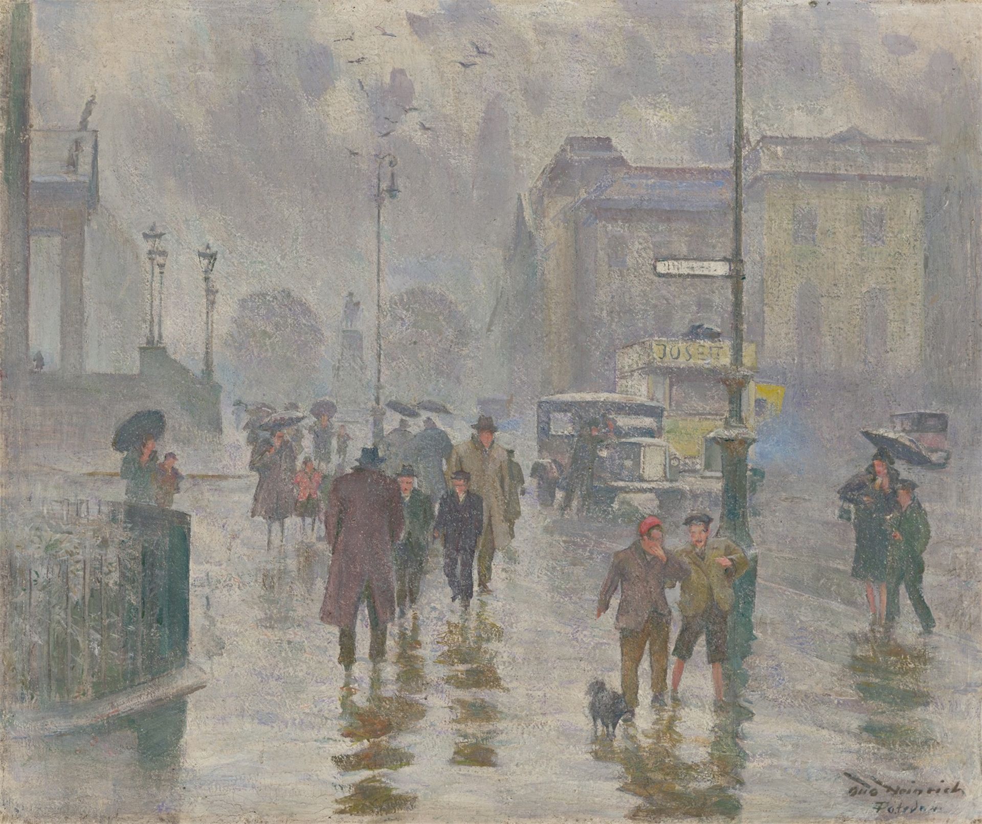 Otto Heinrich. Berlin im Regen. Um 1920