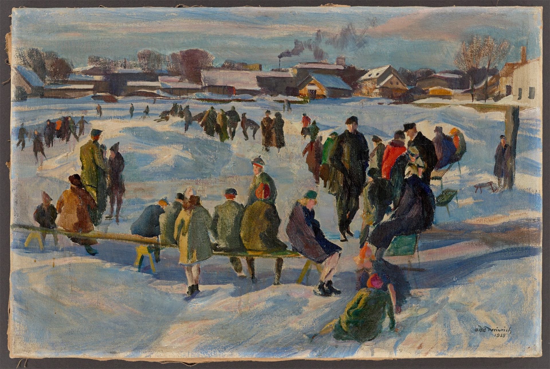 Otto Heinrich. „Eisbahn am Froschkasten“. 1929 - Bild 2 aus 4