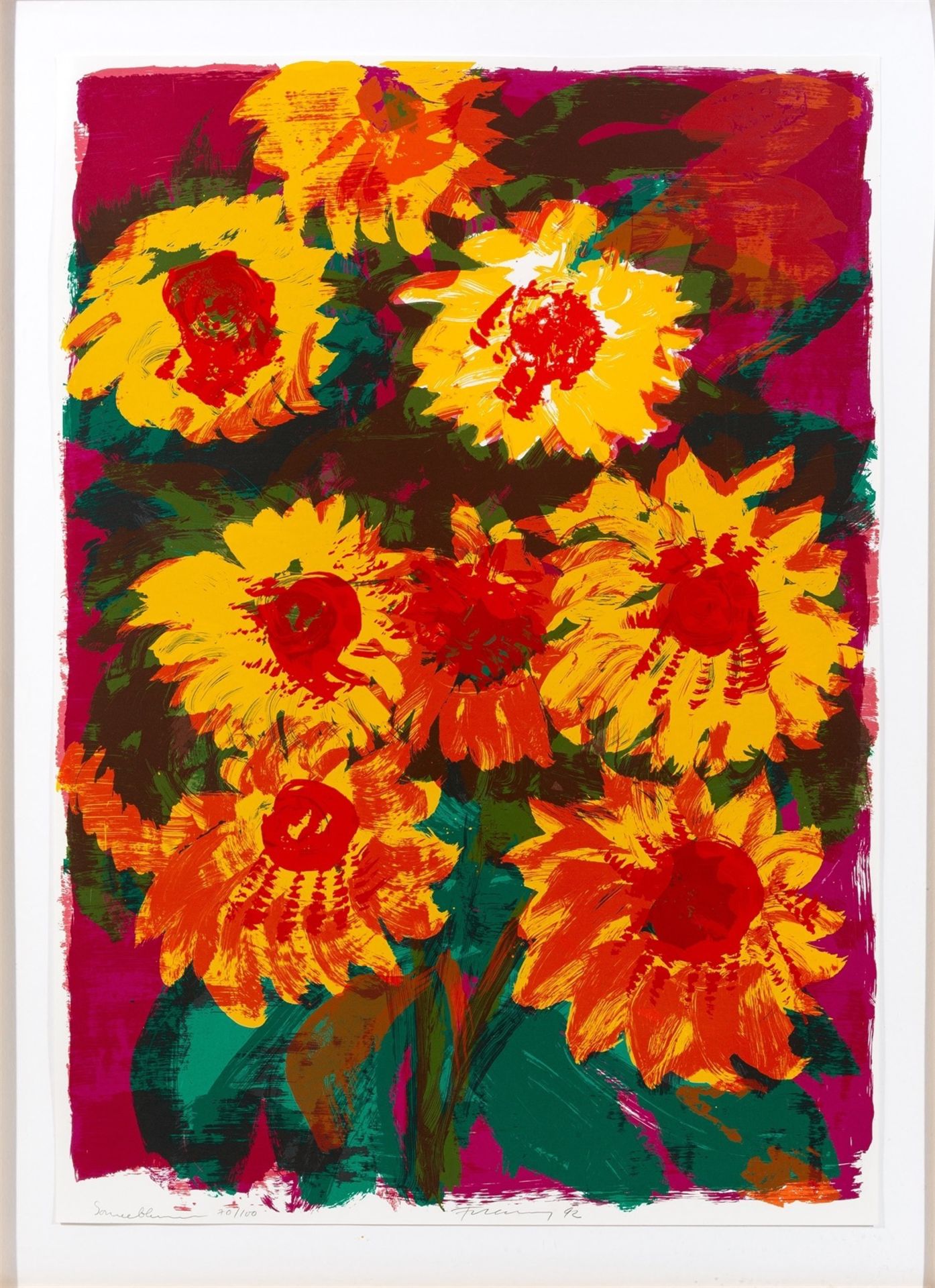 Rainer Fetting. „Sonnenblumen“. 1992 - Bild 2 aus 3