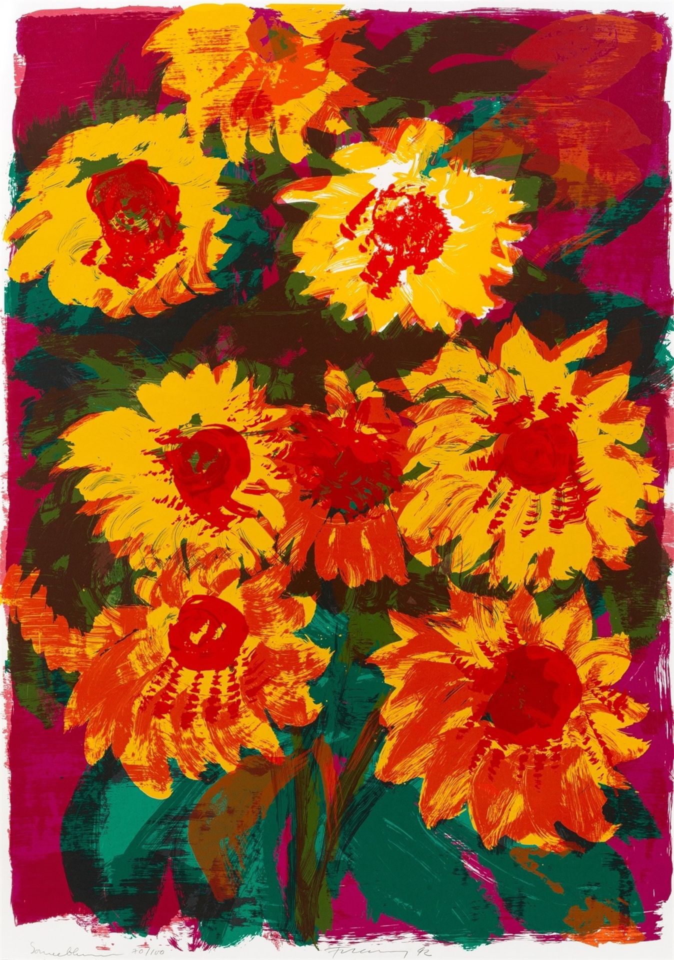 Rainer Fetting. ”Sonnenblumen”. 1992