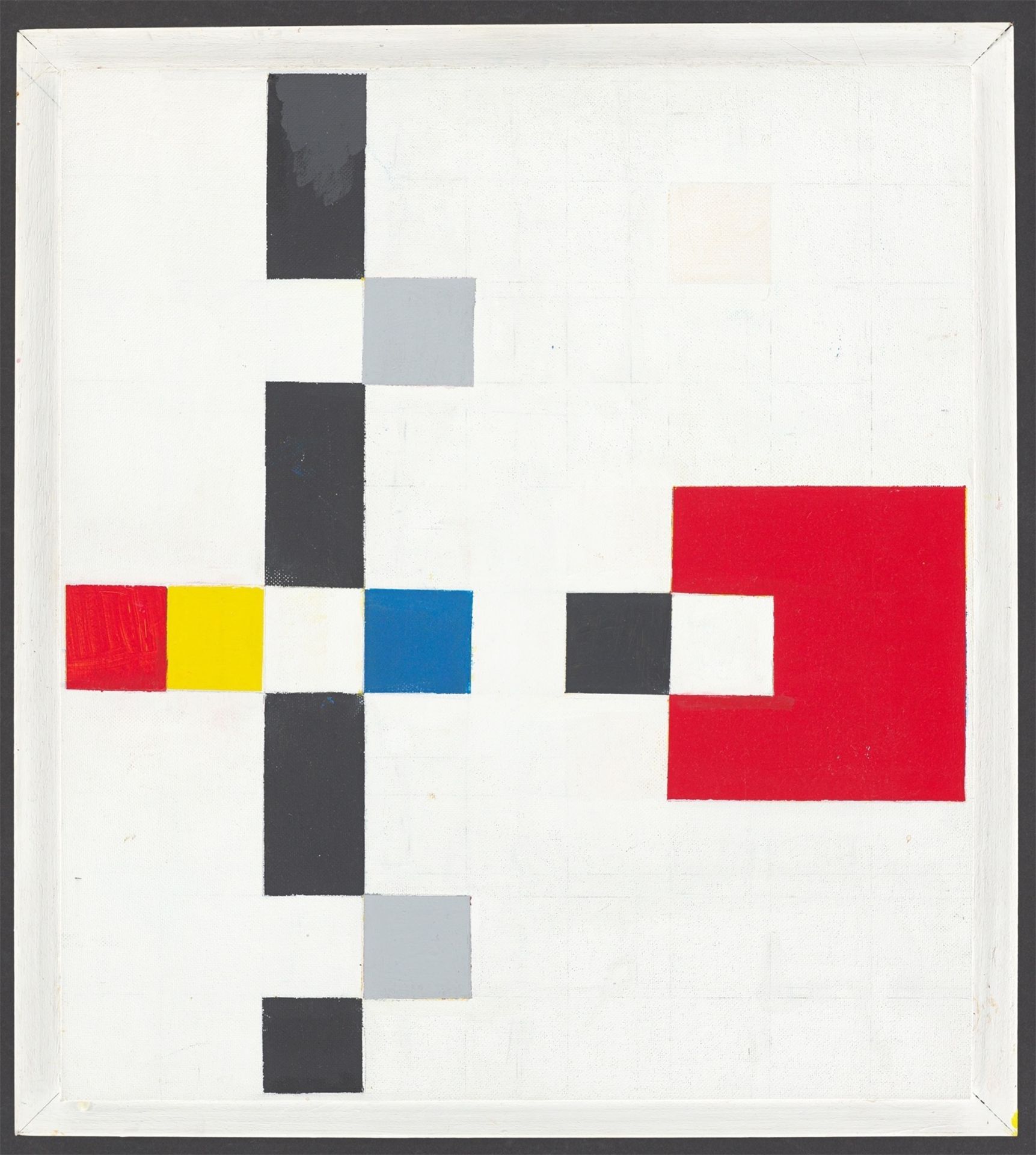 Alfred Roth. ””Vertikal-Rythmus mit blauem Quadrat” or: ”Quadrate in Beziehung gesetzt…. Before 1991 - Image 2 of 3