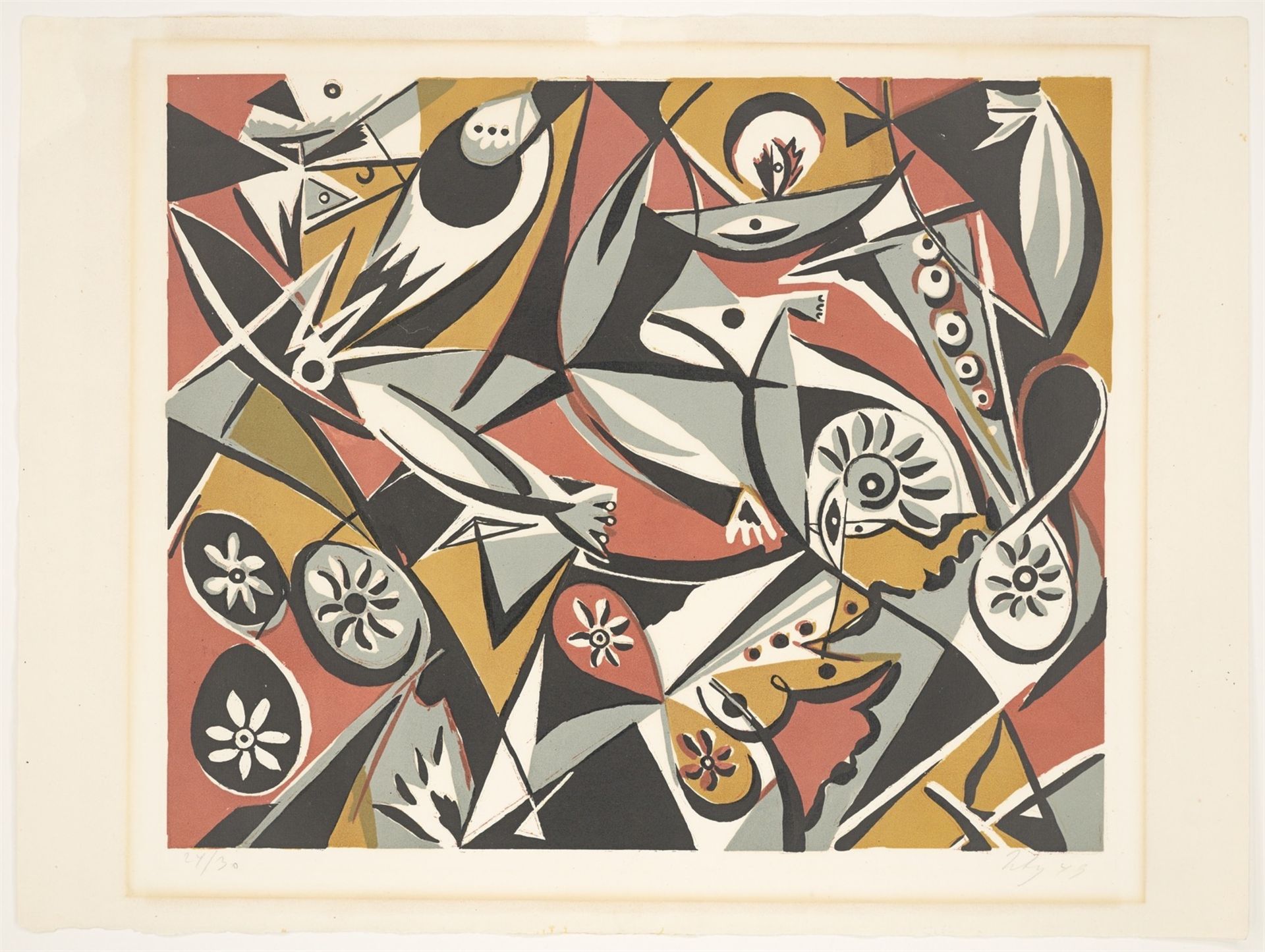 Ernst Wilhelm Nay. ”Steinfiguren”. 1949 - Image 2 of 3