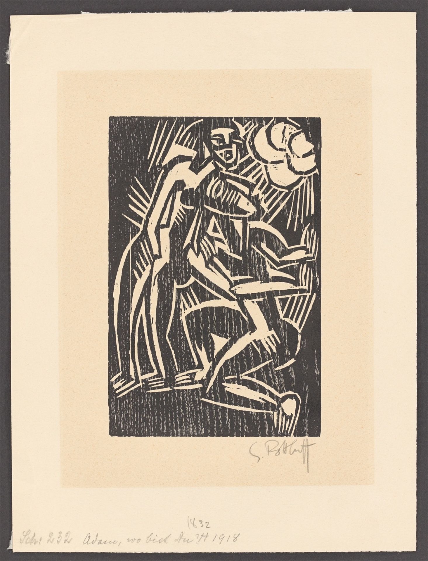 Karl Schmidt-Rottluff. ”Adam, wo bist Du?”. 1918 - Image 2 of 3