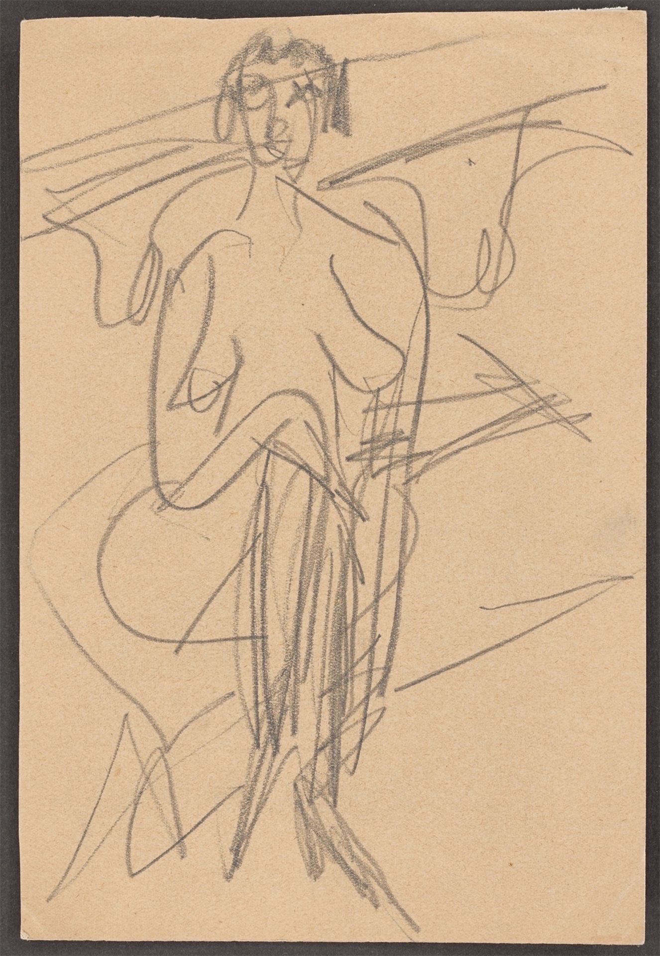 Ernst Ludwig Kirchner. Sitting female nude. - Image 2 of 3
