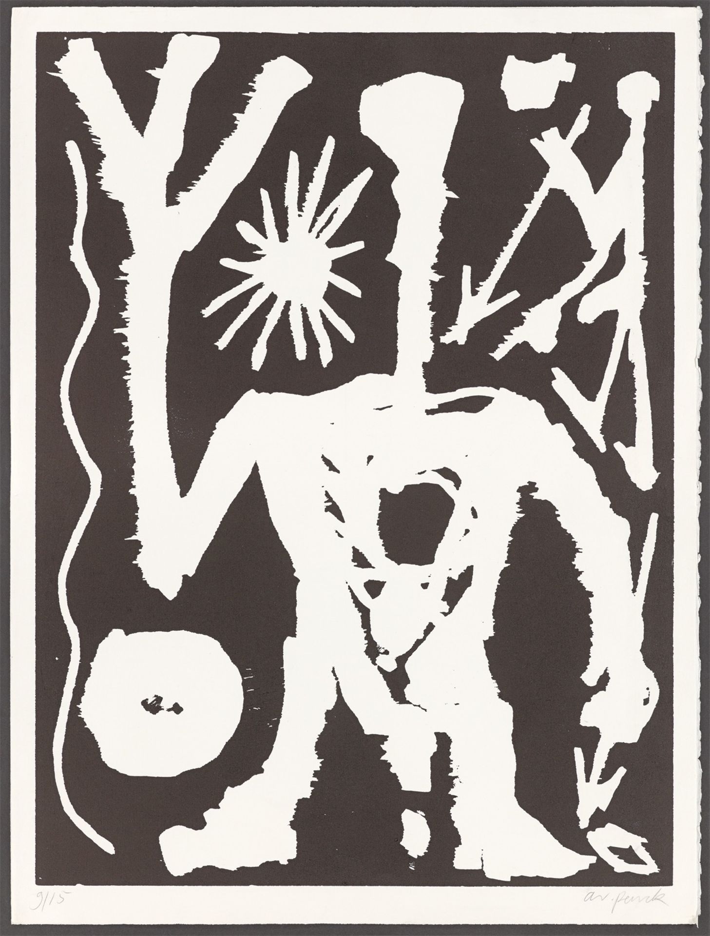 A.R. Penck. Jäger mit Sonne. 1980er-Jahre - Bild 2 aus 3