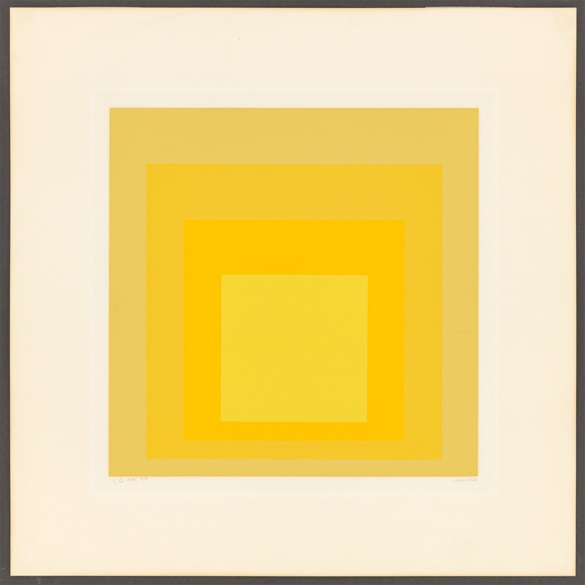 Josef Albers. ”KG”. 1966 - Image 2 of 3