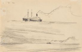 Lyonel Feininger. Dampfer auf ruhiger See. 1924