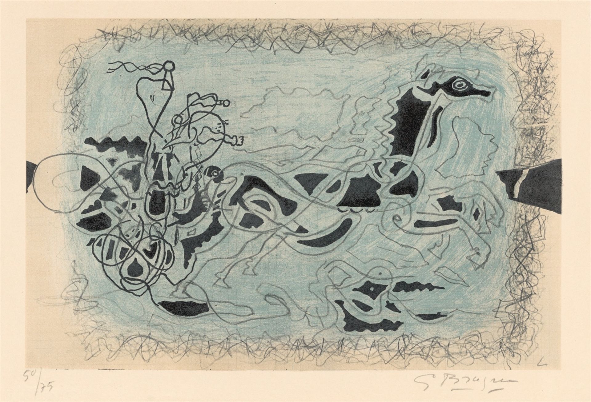 Georges Braque. „Le char bleu“. 1955
