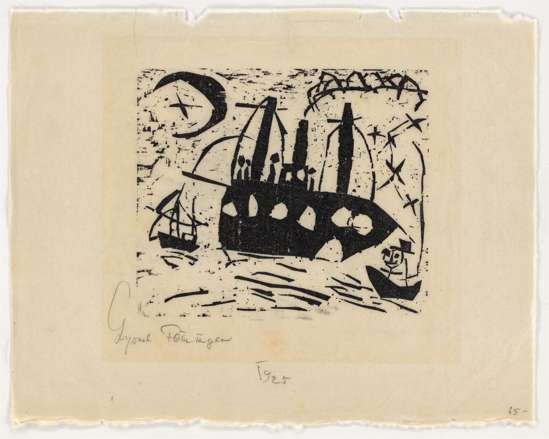 Lyonel Feininger. „Fröhliche Schiffsreise“. 1925 - Bild 2 aus 2