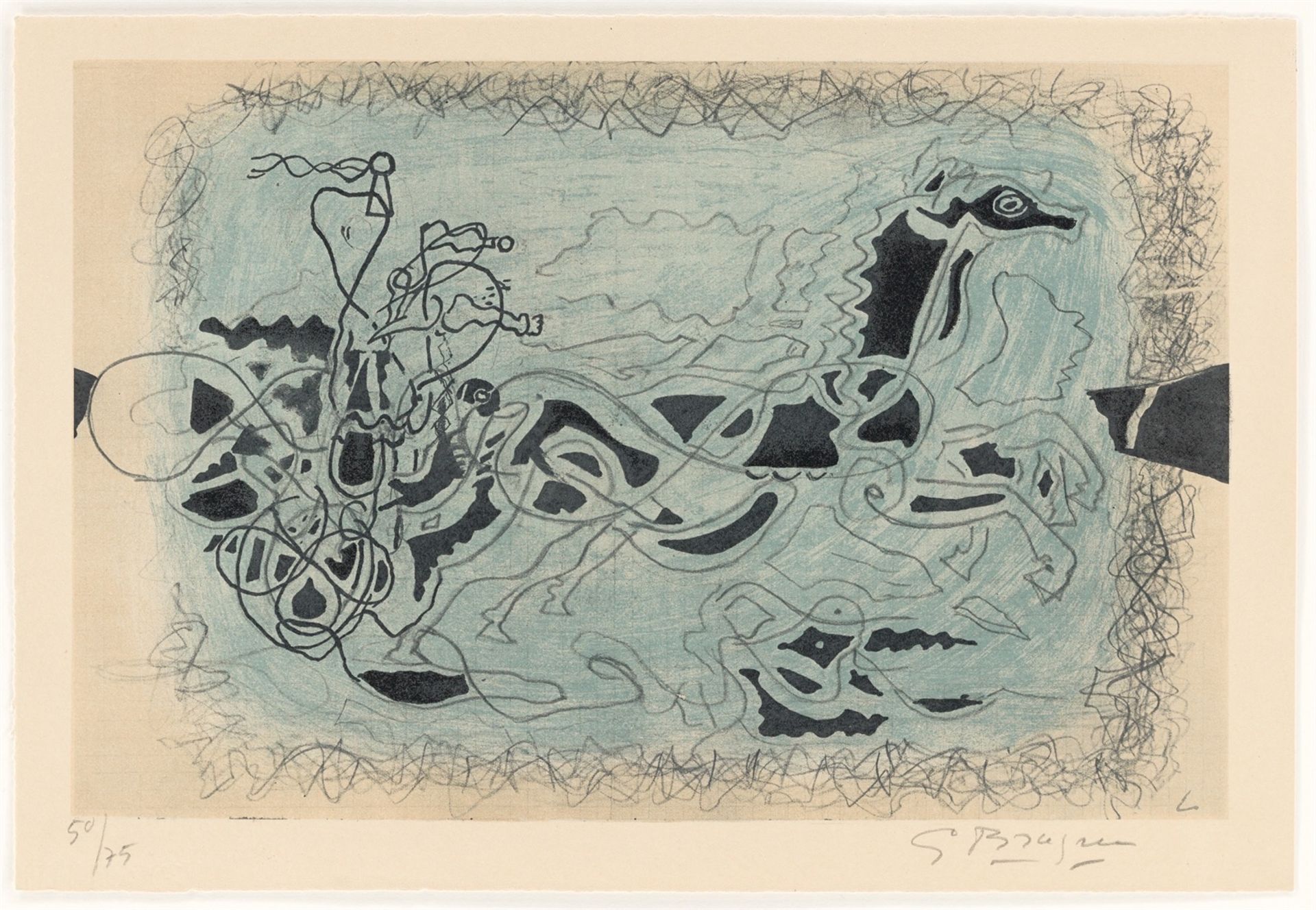 Georges Braque. „Le char bleu“. 1955 - Bild 2 aus 3