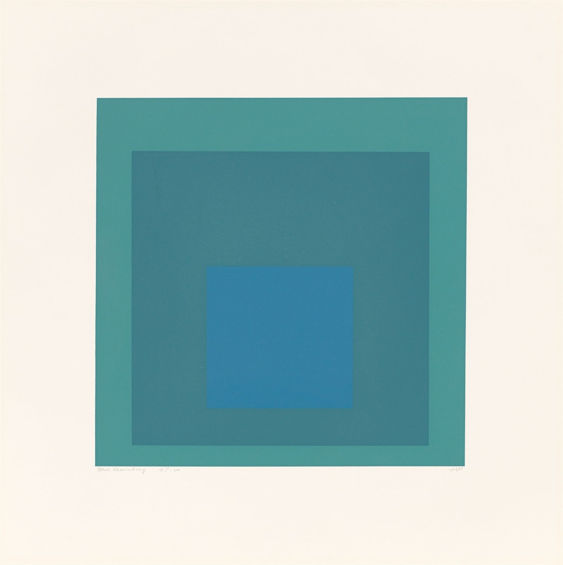 Josef Albers. „Blue Reminding“. 1966