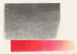 Rupprecht Geiger. Komposition grau - rot . 1990