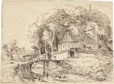 Otto Speckter. ”Kirchgang in Alt-Rahlstedt”. (before) 1861
