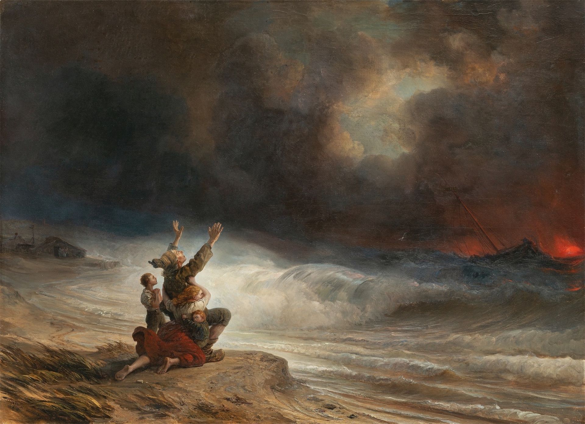 Théodore Gudin. The Storm. Circa 1840