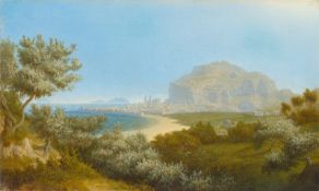 August Kopisch. Blick auf Palermo mit dem Monte Pellegrino. 1827
