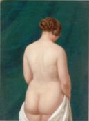 Dänisch, um 1840. Weiblicher Rückenakt.