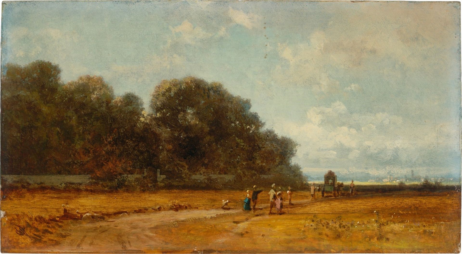 Carl Spitzweg. „Am Nymphenburger Park, München“. Um 1870/72