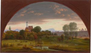 Friedrich Olivier. The Pilgrimage Church of the Assumption of the Virgin Mary in Tha…. Circa 1840/45