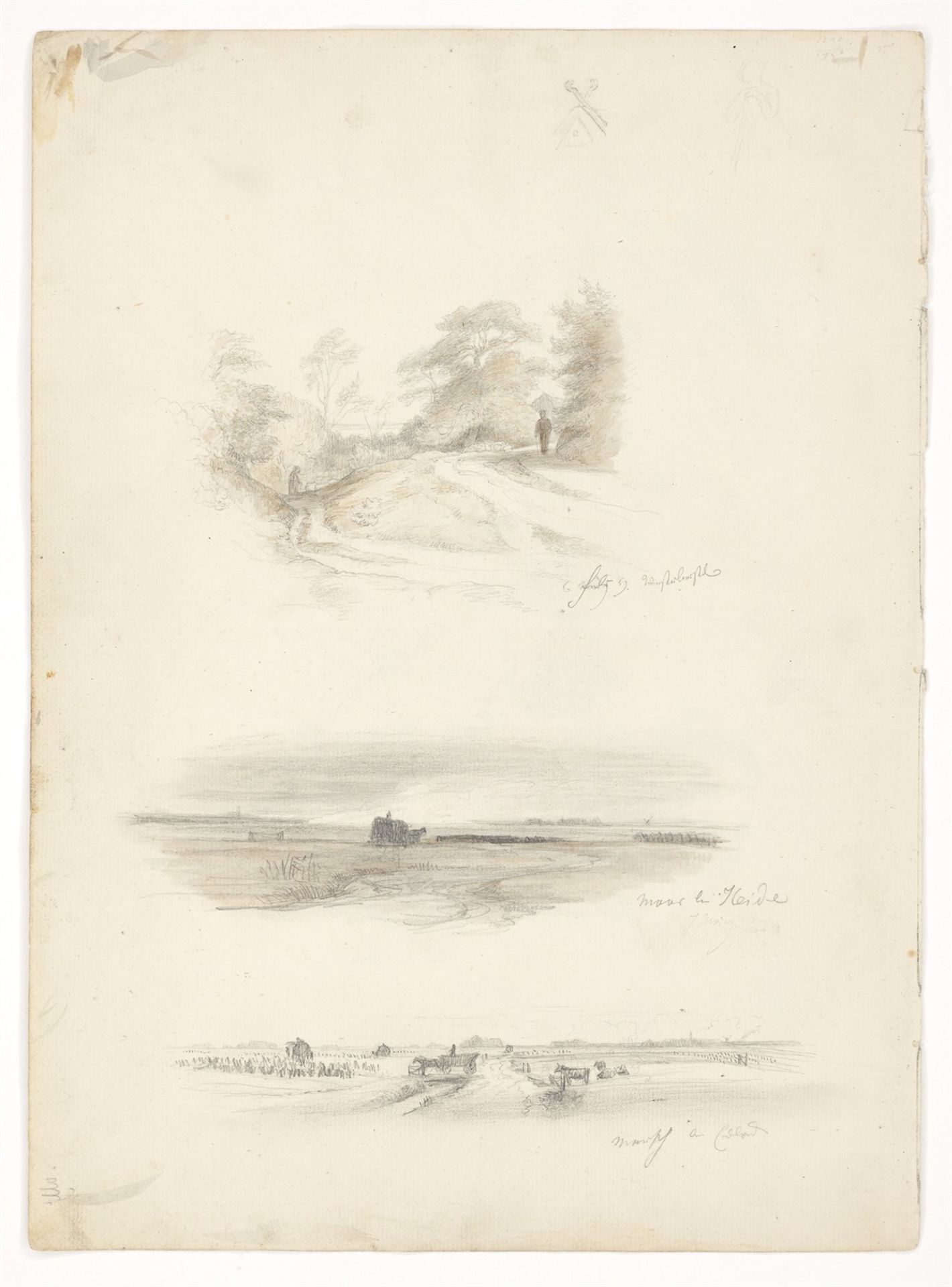 Otto Speckter. ”Alm” / ”Studien zu Anna Peters und Muttche Lunck”. Circa 1856 / 1853 - Image 4 of 5