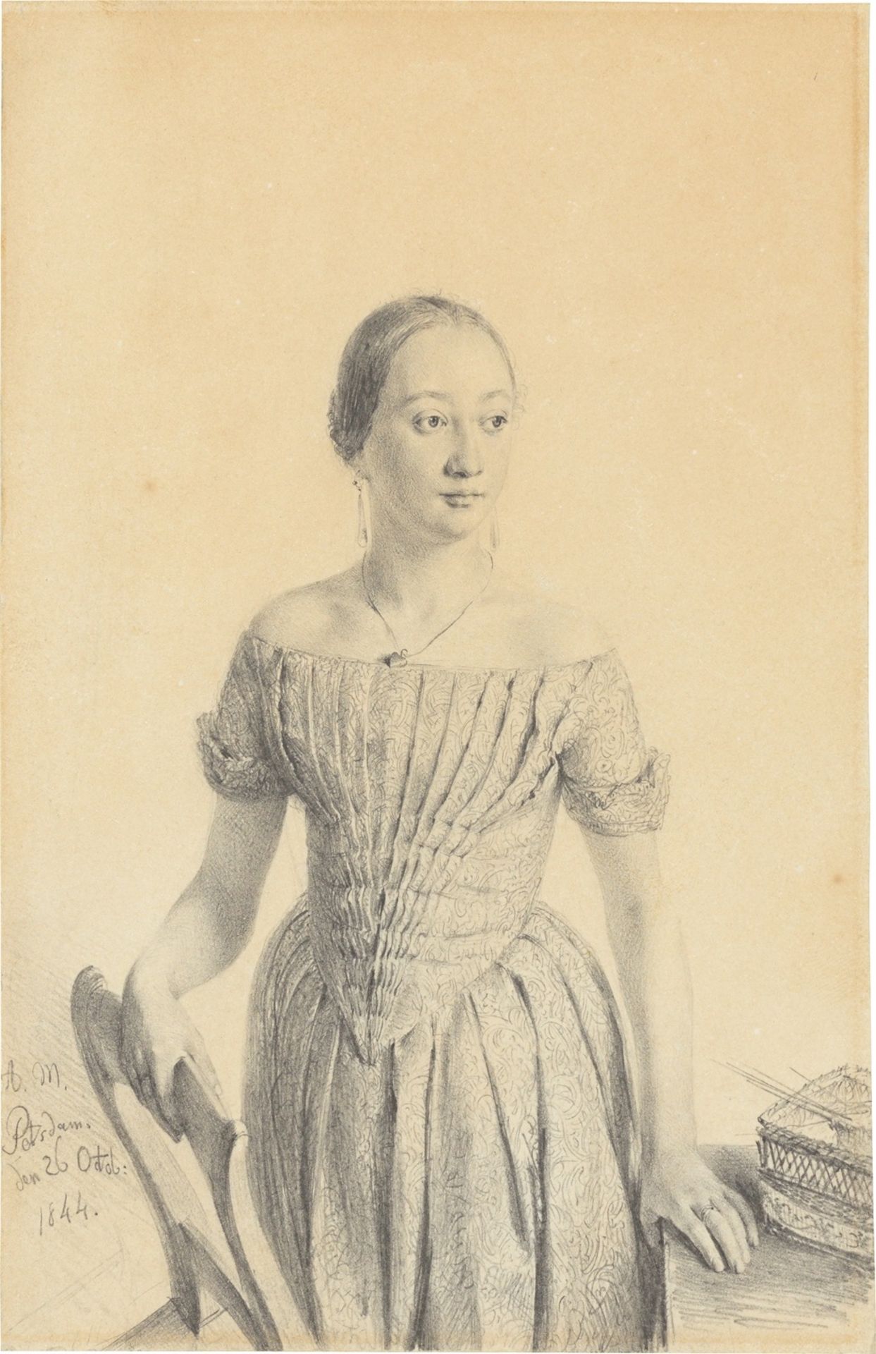 Adolph Menzel. Sophie Puhlmann. 1844