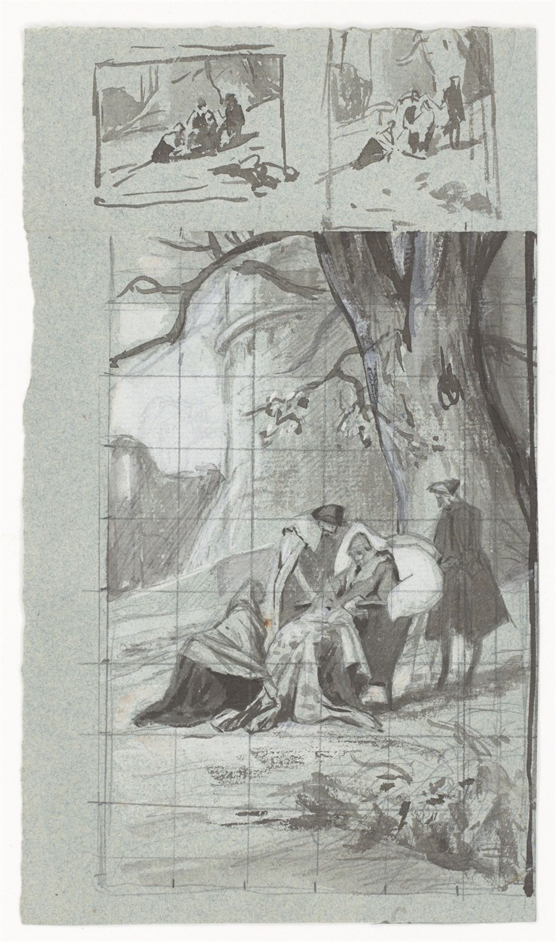Otto und Hans Speckter. Stehender Mann (Rückenfigur) / Junge Frau, …. Undat. / 1878. (+ 11 Beigaben) - Bild 10 aus 13