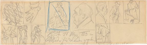 Adolph Menzel. Ten sketches. 1880