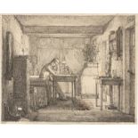 Hans Speckter. Der Künstler in seiner ersten Wohnung in Weimar / Im Atelier (nach …. 1867 (?) / 1871