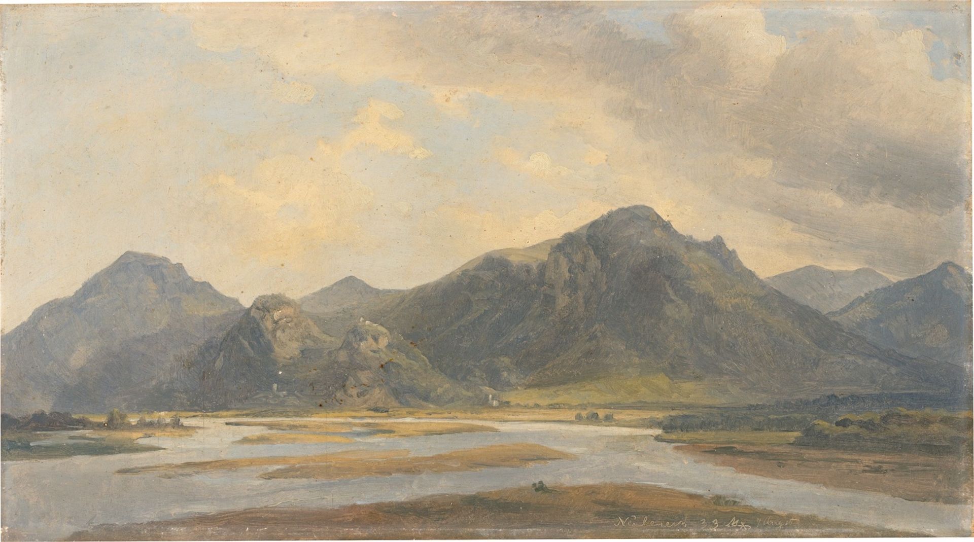 Carl Morgenstern. ”Innlandschaft bei Neubeuern”. 1833