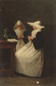 François Bonvin. Zwei strickende Nonnen. 1855