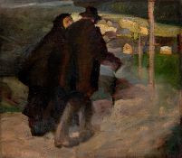 Albert Weisgerber. ”Altes Paar auf der Landstraße”. Circa 1901