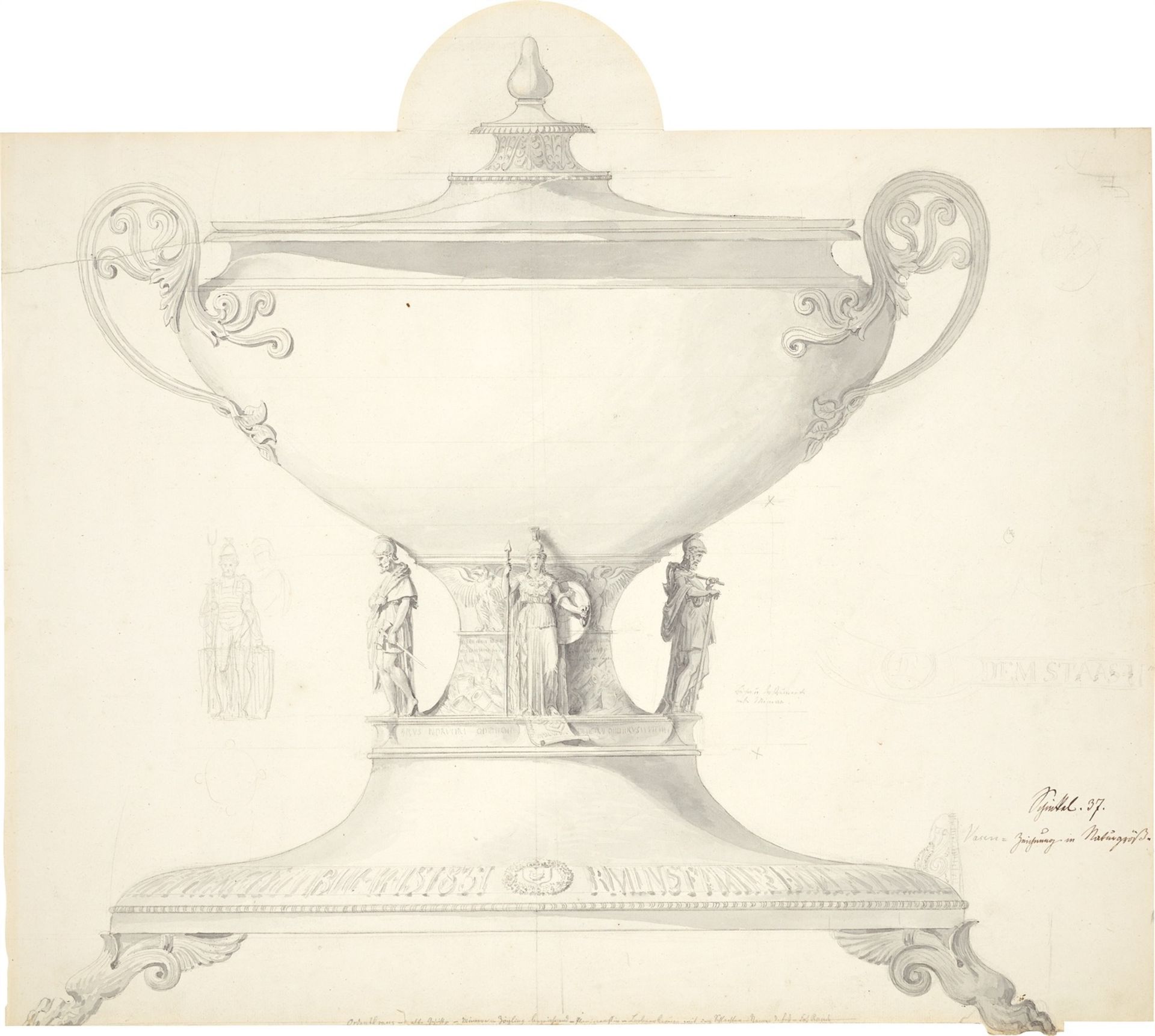 Karl Friedrich Schinkel. Design for a silver tureen. 1837