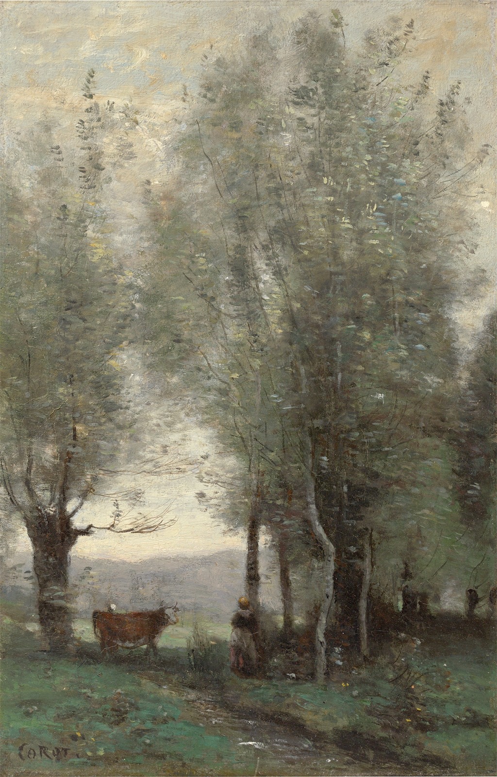 Jean-Baptiste-Camille Corot. ”La Vachère de Ribagnac”. Before 1860