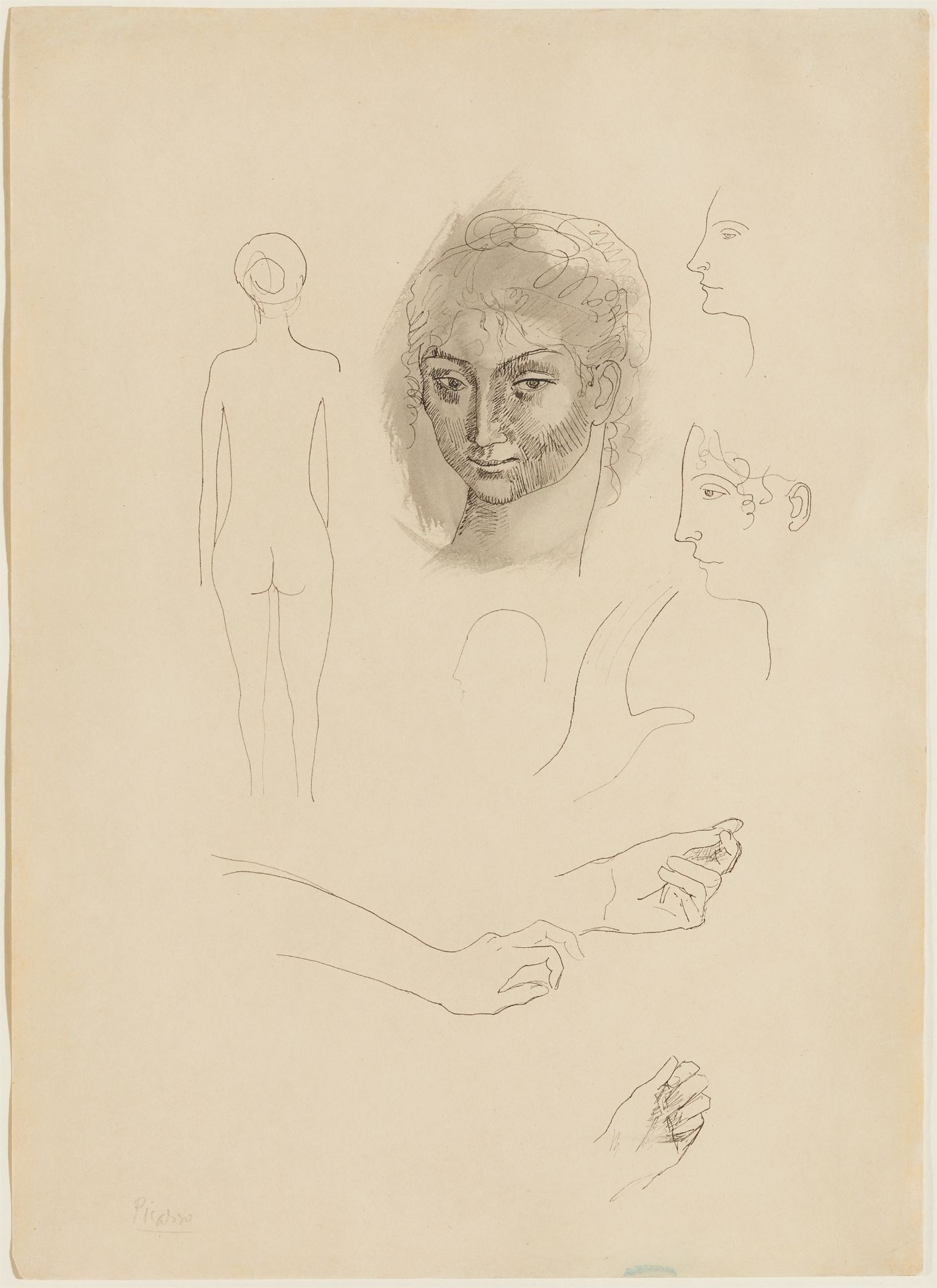 Pablo Picasso. Page d'album - „Études“. 1904 - Image 2 of 2