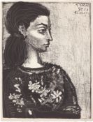 Pablo Picasso. ”Femme au corsage à fleurs”. 1958